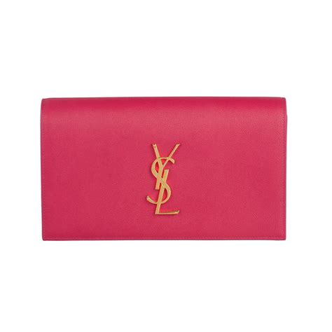 Saint Laurent Pink Classic Kate Monogram Clutch All The Dresses