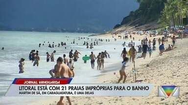 Jornal Vanguarda Litoral Norte tem 22 praias impróprias para banho