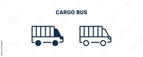 Cargo Bus Icon Outline And Filled Cargo Bus Icon From Delivery And