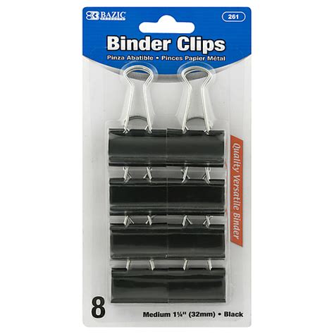 Bazic Medium Black Binder Clips Ea Compra Selectos