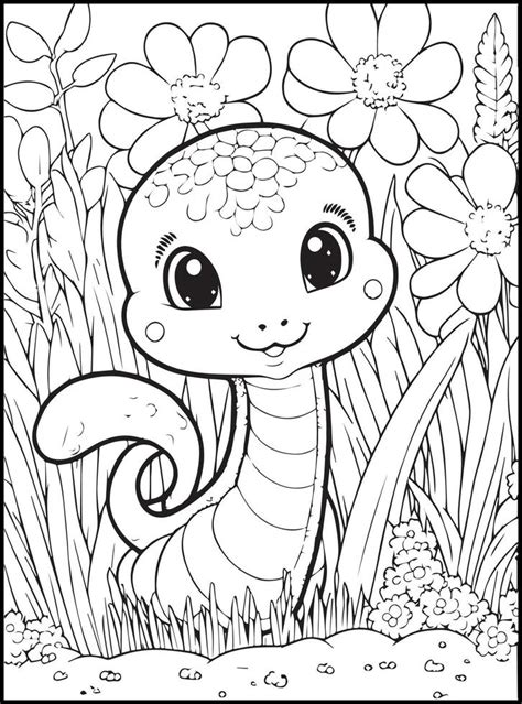 Cute Animals Coloring Pages For Kids 17382433 Vector Art At Vecteezy