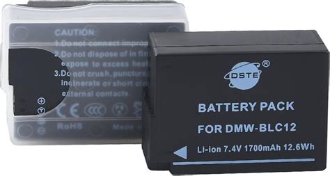 DSTE 2pcs DMW BLC12 DMW BLC12E Batterie Compatible Avec Panasonic Lumix