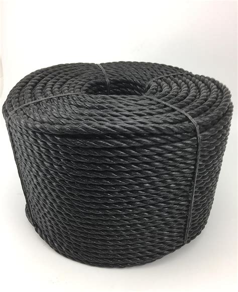 12mm Black Polypropylene Rope X 220 Metre Coil Load Securing Boat