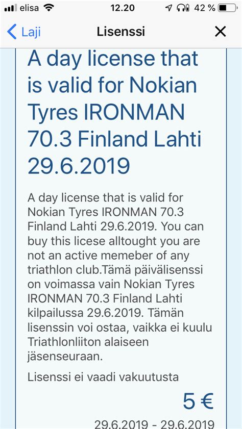 Neljä päivää Lahden Ironmaniin olethan ostanut jo lisenssin