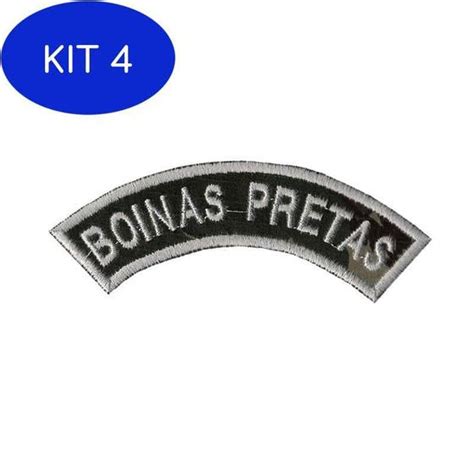 Kit Patch Bordado Tarjeta Boinas Pretas Fecho De Contato Mundo