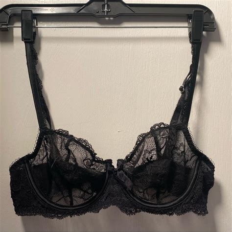 Black Lace Demi Unlined Victorias Secret Bra 34b Gem