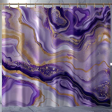 Transform Your Bathroom With Our Ultrarealistic Purple And Gold Marble