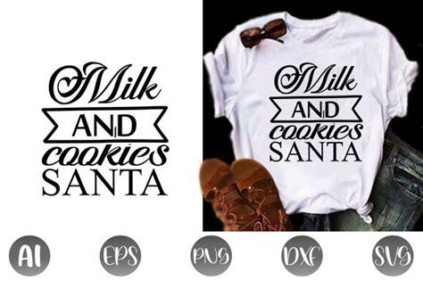 Milk And Cookies Santa Svg Design Graphic By Svgbooth · Creative Fabrica