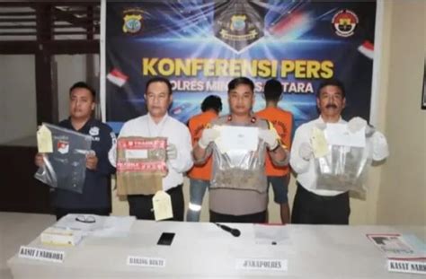 Satres Narkoba Polres Minahasa Utara Gagalkan Pengiriman Paket Ganja