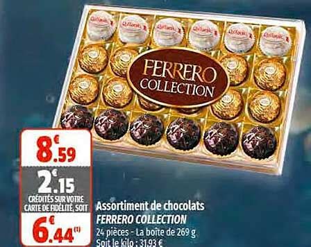 Promo Assortiment De Chocolats Ferrero Collection Chez Coccinelle