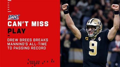 Drew Brees Breaks Peyton Mannings All Time Passing Td Record Youtube