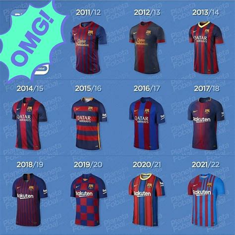 All Barcelona Shirts For 11 Years Rbarca