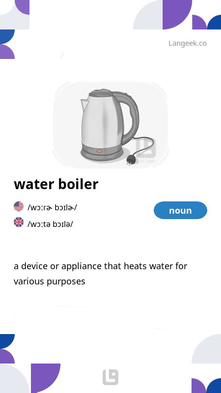 Definition Meaning Of Water Boiler Picture Dictionary