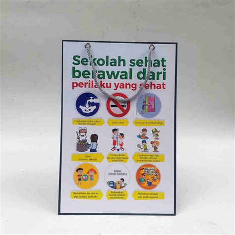 Hard Poster Poster Sekolah Sehat Poster Phbs Sekolah Lazada Indonesia