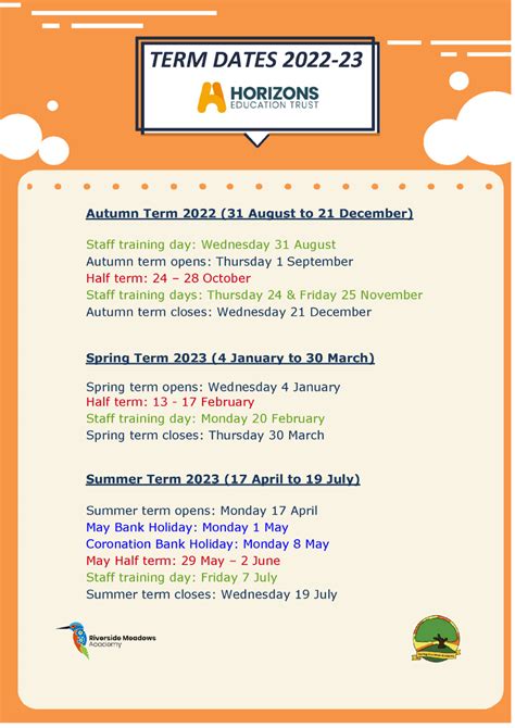 Spring Common Academy Term Dates