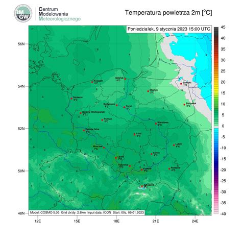 IMGW PIB Centrum Modelowania Meteorologicznego On Twitter Temperatura