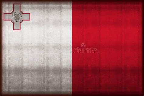 Ejemplo Oxidado De La Bandera De Malta Stock De Ilustraci N