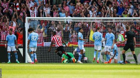 Brentford 1 0 Manchester City Bees Miss Out On Europe Despite Ethan Pinnocks Late Winner Bbc