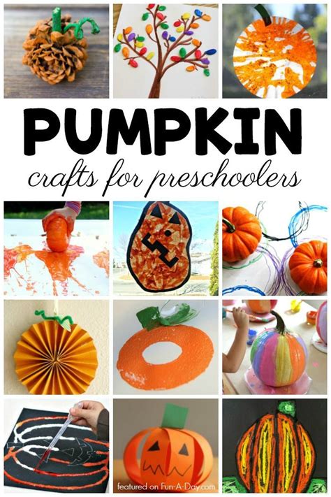 40 Awesome Pumpkin Crafts For Preschoolers And Toddlers Fun A Day