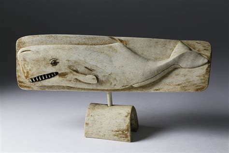 Sperm Whale - Whaleman Bas Relief Whalebone Carving of a Sperm Whale ...