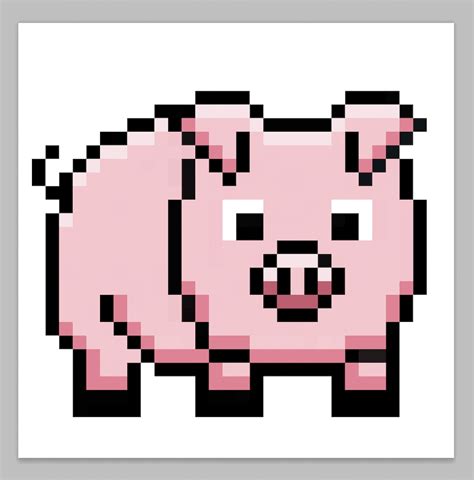 How to Make a Pixel Art Pig - Mega Voxels