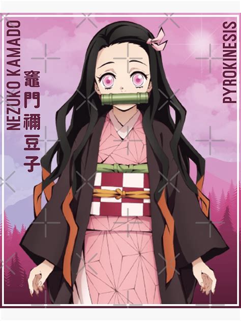 Nezuko Kamado 竈門 禰豆子 Demon Slayer Kimetsu No Yaiba Magnet By B