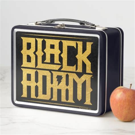 Black Adam Stacked Name Graphic Metal Lunch Box Zazzle