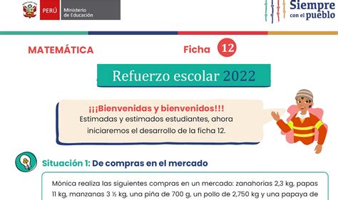 Fichas De Refuerzo Escolar Matem Tica Y Comunicaci N Nivel Primaria