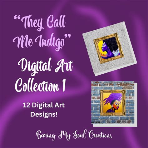 Printable Black Artindigo Digital Art Collection 1canva Etsy