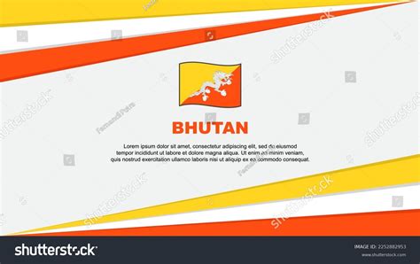 Bhutan Flag Abstract Background Design Template Stock Vector (Royalty Free) 2252882953 ...