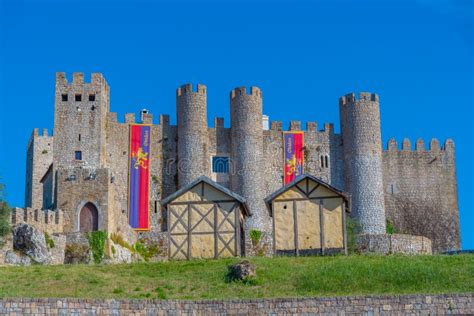 View of Obidos Castle in Portugal Stock Image - Image of historical ...