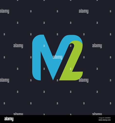 Modern M2 Logo Icon Vector On Dark Background Stock Vector Image And Art