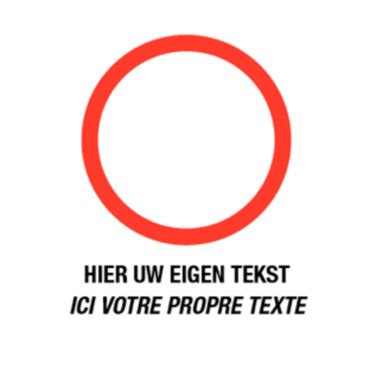 Pikt O Norm Pictogram Verboden Eigen Tekst Eriks Shop Be