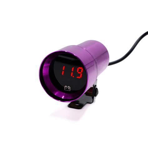 Djy Jy Led Rojo Mm De Humo Digital Auto Volt Gauge Coches Del Metro