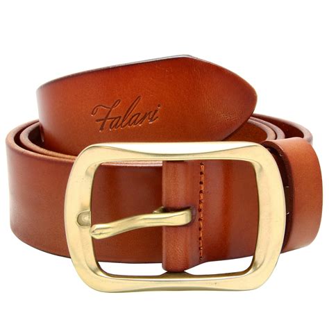 Falari Mens 100 Genuine Leather Belt Stainless 38mm Strap 9002