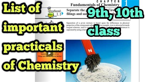 Important Practicals Of Chemistry Matric Board Youtube