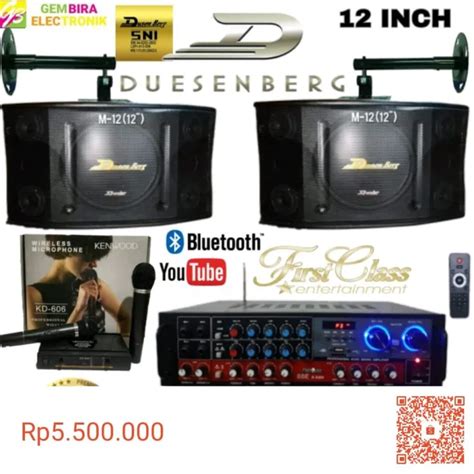 Paket Speaker Karaoke Inch Dusenberg Amplifier Bluetooth Original