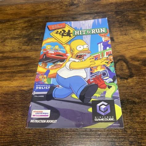 The Simpsons Hit And Run Nintendo Gamecube 2003 Instruction Manual