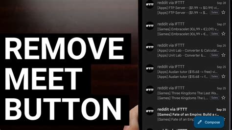 How To Remove The Google Meet Button At The Bottom Of The Gmail App