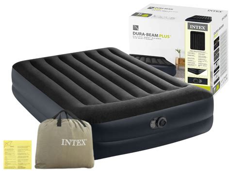 Materac dwuosobowy Intex 203 x 152 x 42 cm czarny porównaj ceny