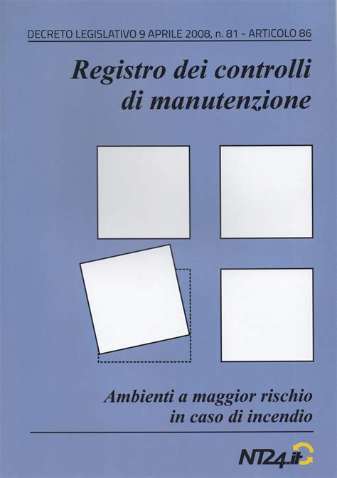 Registro Dei Controlli Di Manutenzione Editoriale Delfino