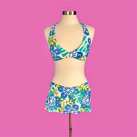 Vintage 70 S Sand N Surf Skirtini Bikini Two Piece Etsy
