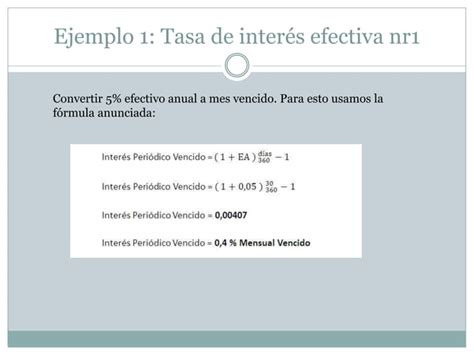 Tasa De Interes Efectiva Y Nominal