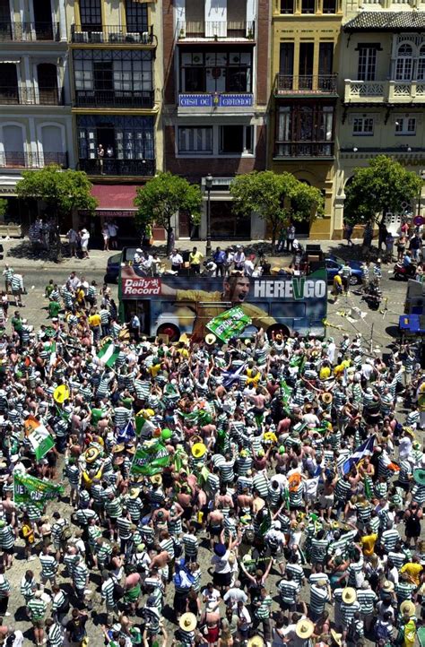 Photos Capture Celtic Fans At Seville 2003 Uefa Cup Final 20 Years On