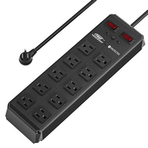 Crst Outlet Heavy Duty Power Strip Metal Surge Protector With