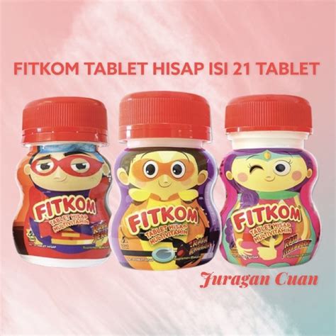 Jual FITKOM TABLET HISAP MULTIVITAMIN ISI 21 RASA JERUK ANGGUR