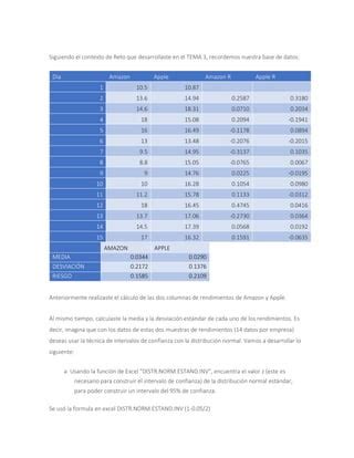 Ejercicio estadÃ stica pdf