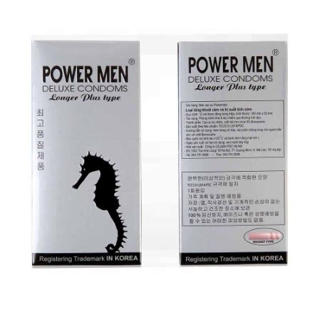 Bao cao su POWER MEN LONGER PLUS gân gai tăng khoái cảm kéo dài thời gian