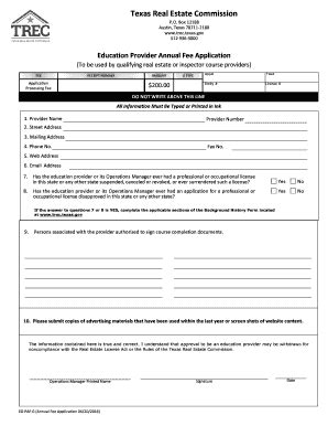 TX TREC ED PAF 0 2016 2024 Fill And Sign Printable Template Online