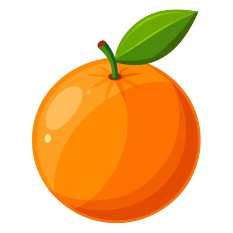 A Vibrant Orange Fruit With Leaf An Excellent Choice For Illustrations